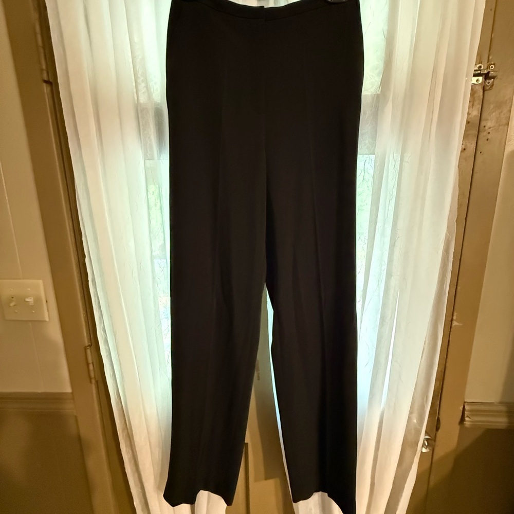High waisted Elegant Black Women's silky feeling trousers